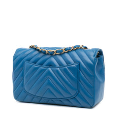 Mini Rectangular Classic Chevron Lambskin Single Flap