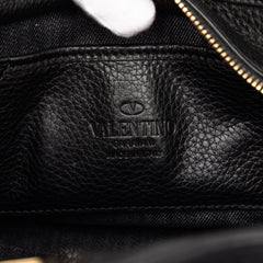 Small Denim Rockstud Trapeze Satchel