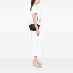 Small Denim Rockstud Trapeze Satchel