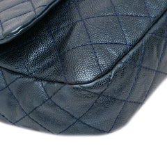 Jumbo Quilted Iridescent Caviar Easy Flap