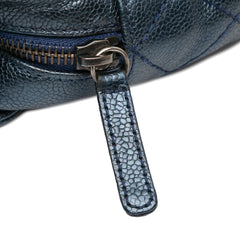 Jumbo Quilted Iridescent Caviar Easy Flap