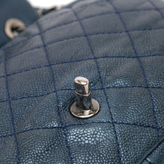 Jumbo Quilted Iridescent Caviar Easy Flap