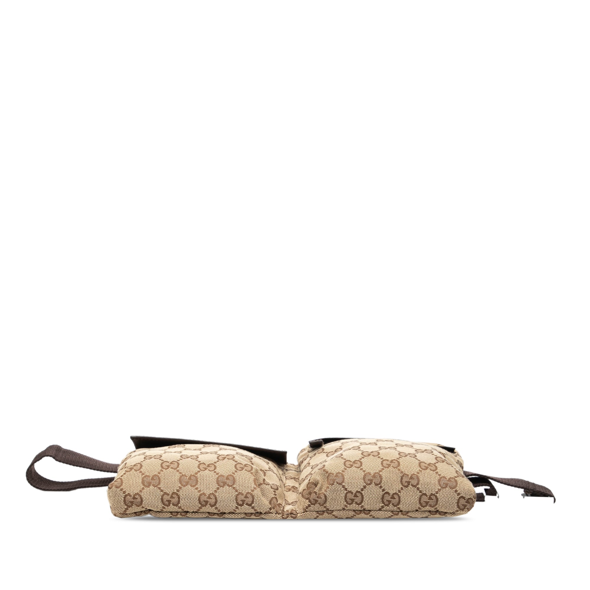 GG Canvas Double Pocket Belt Bag