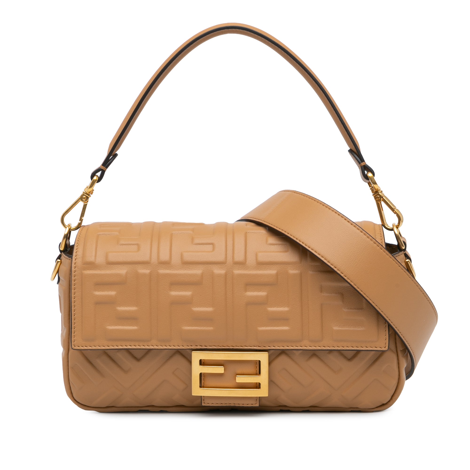 Zucca Embossed Baguette Satchel