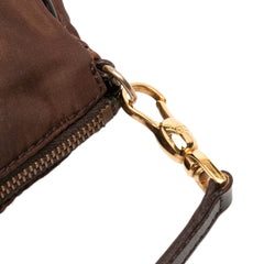 Mini Printed Nylon Saddle Pochette