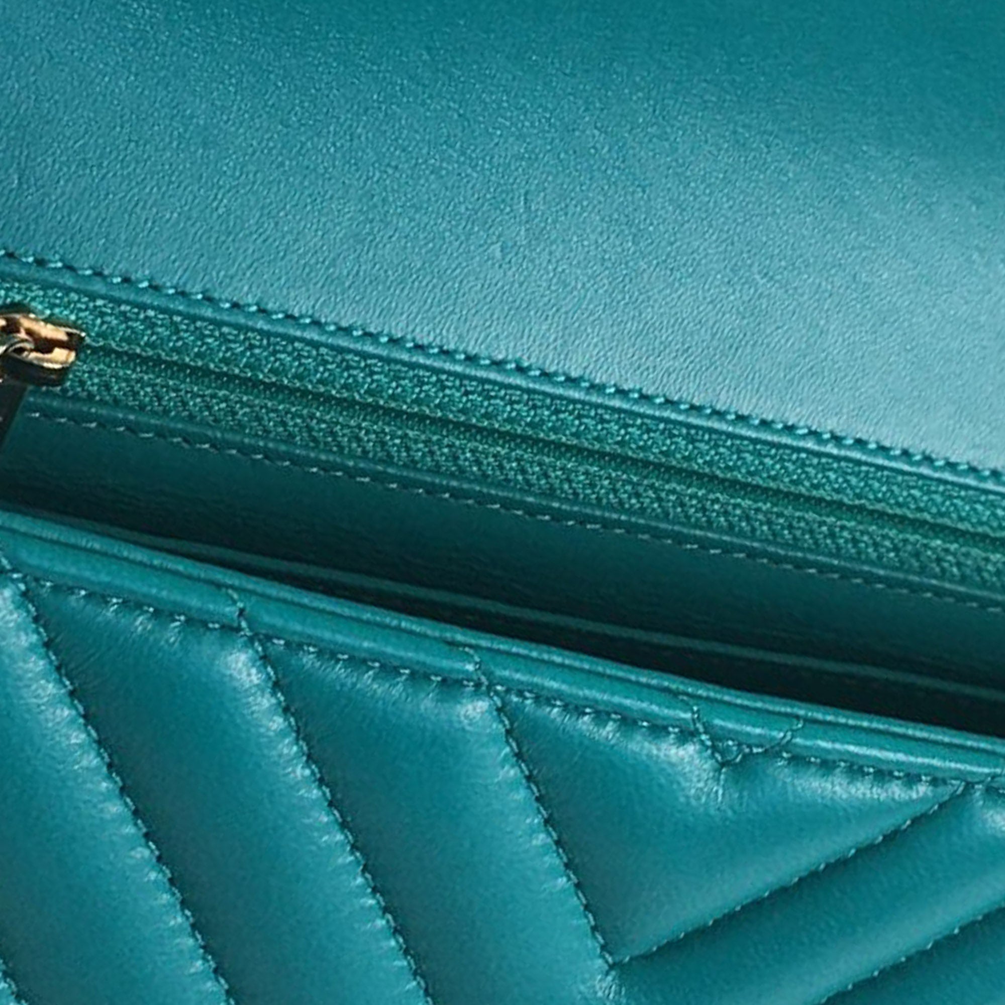 Mini Rectangular Chevron Lambskin Single Flap