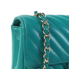 Mini Rectangular Chevron Lambskin Single Flap