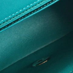 Mini Rectangular Chevron Lambskin Single Flap