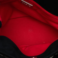 Suede Braided Chain Pocket Tote