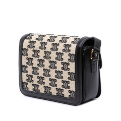 Teen Embroidered Canvas and Calfskin Triomphe Crossbody