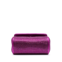 Mini Crystal Embellished Satin Sicily Bag
