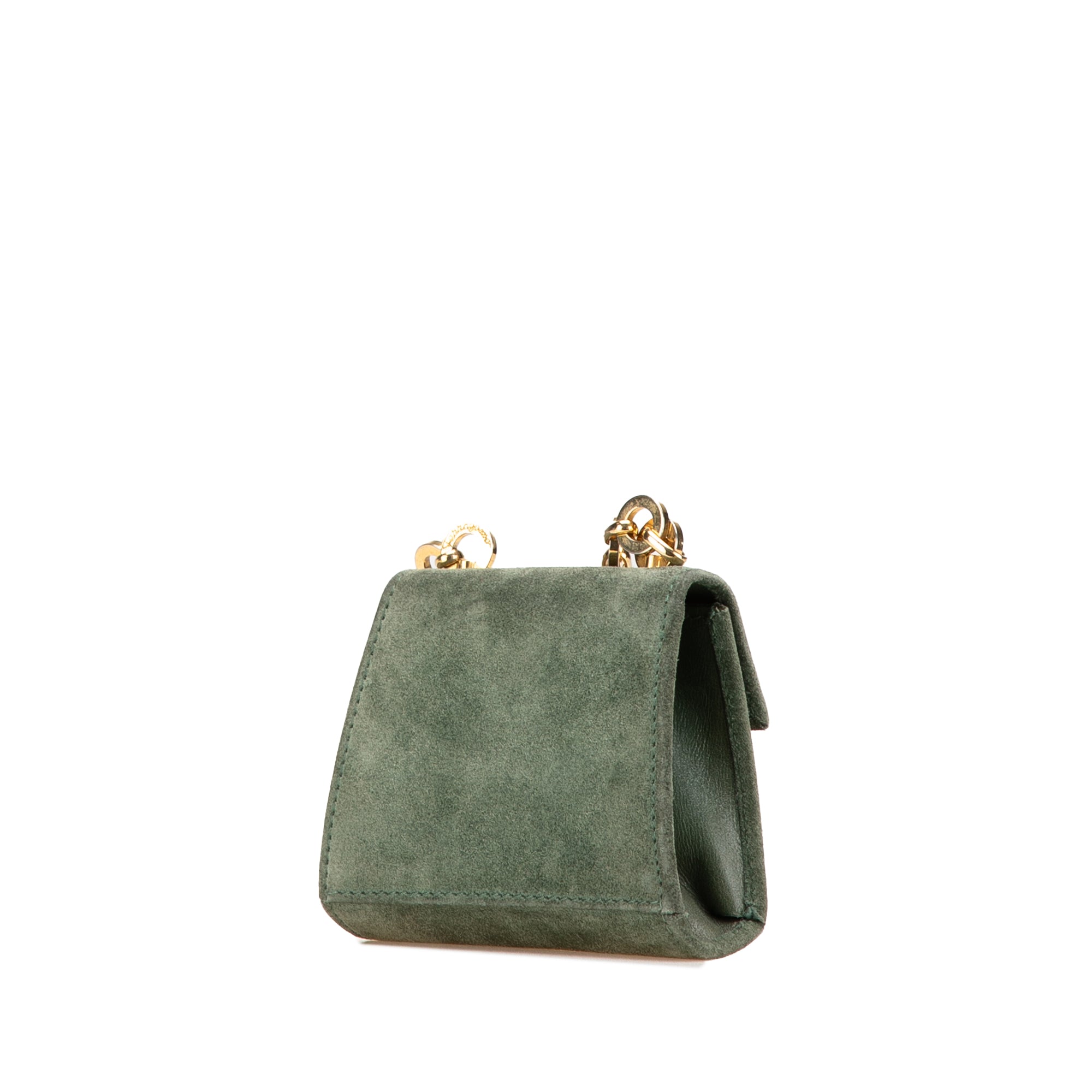 Mini Gancini Suede Chain Crossbody