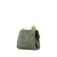 Mini Gancini Suede Chain Crossbody