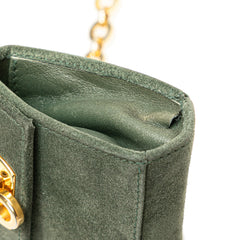 Mini Gancini Suede Chain Crossbody