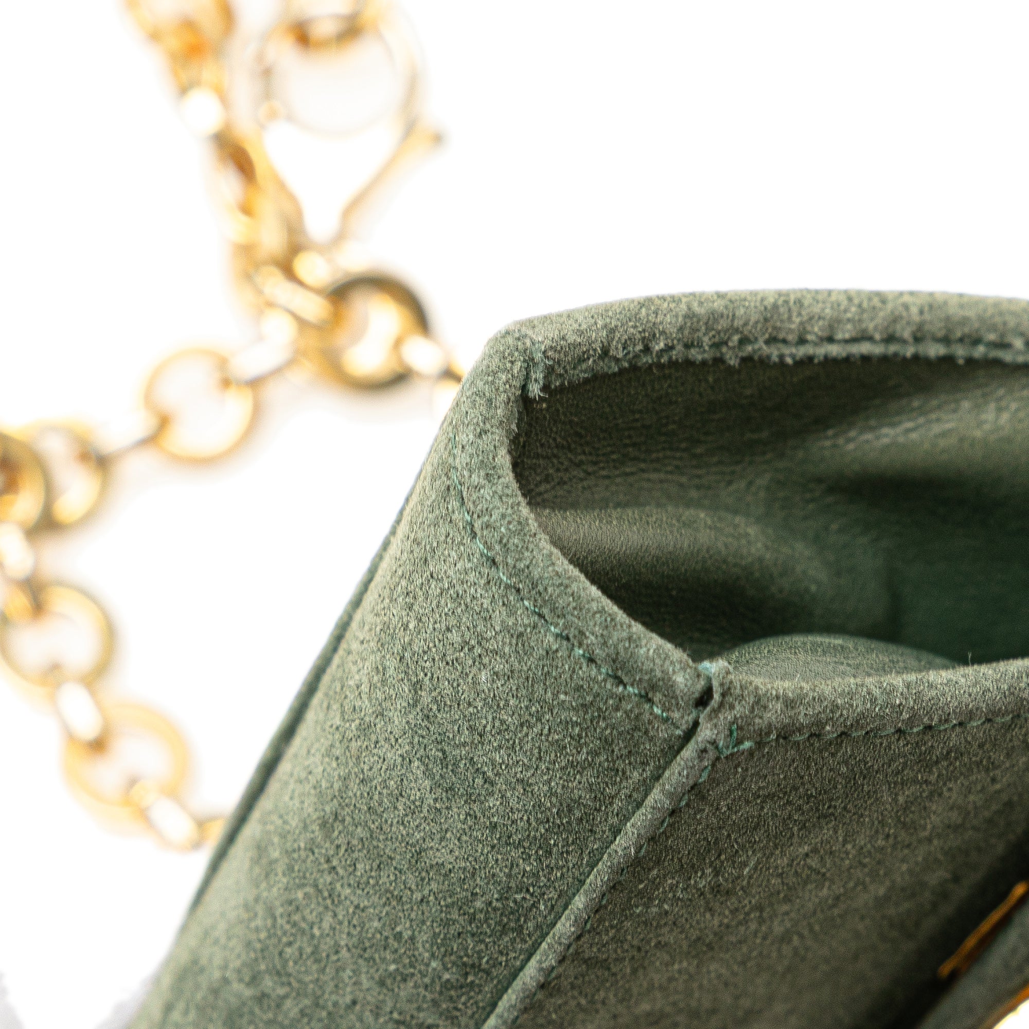 Mini Gancini Suede Chain Crossbody