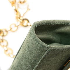 Mini Gancini Suede Chain Crossbody
