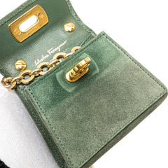 Mini Gancini Suede Chain Crossbody