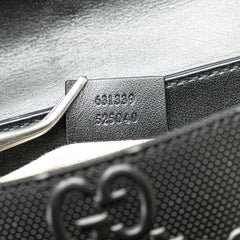 GG Embossed Perforated Double Belt Bag