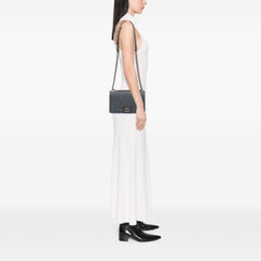 Medium Embossed Denim Boy Flap