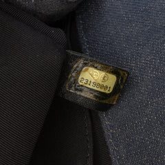 Medium Embossed Denim Boy Flap