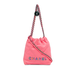Mini Shiny Calfskin Rainbow Hardware 22 Handbag