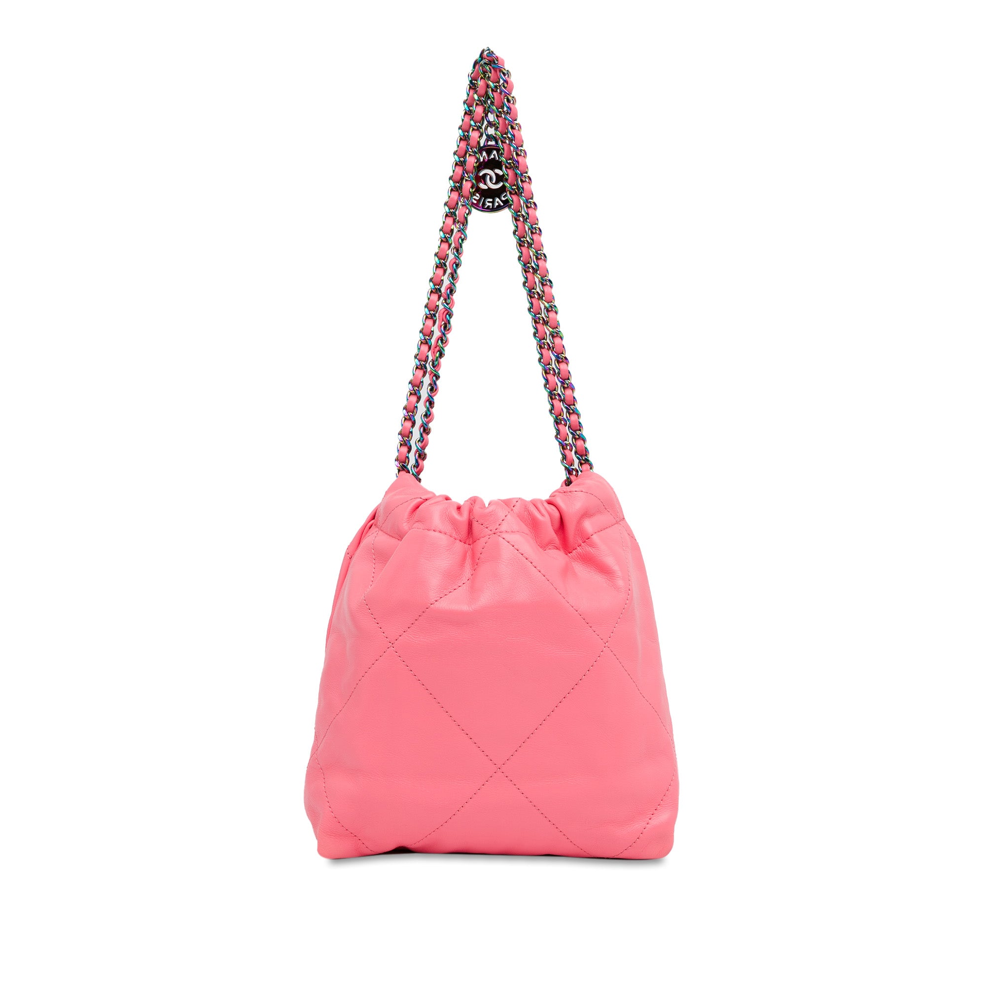 Mini Shiny Calfskin Rainbow Hardware 22 Handbag