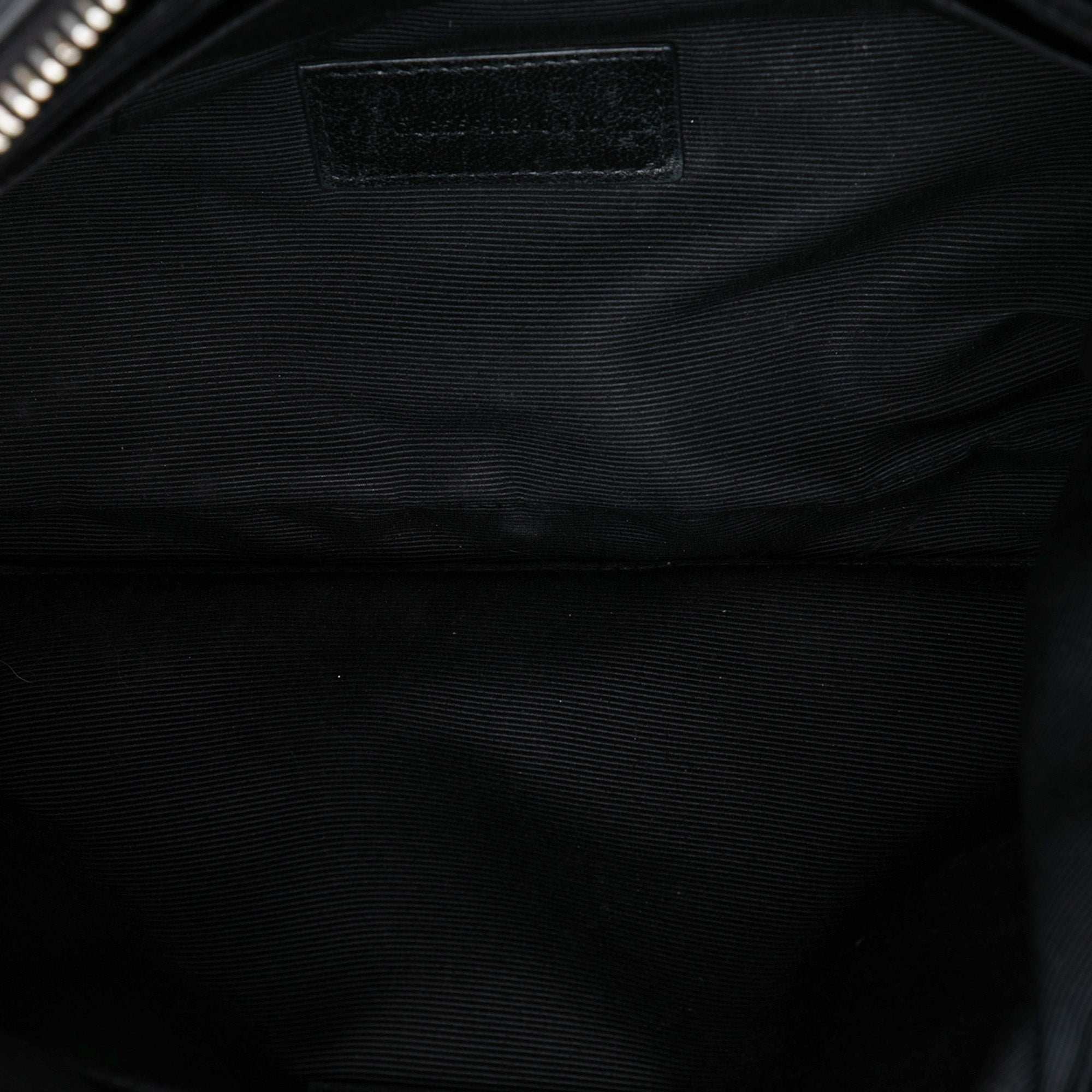 Chevron Calfskin Monogram Zip A4 Pouch