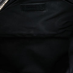 Chevron Calfskin Monogram Zip A4 Pouch