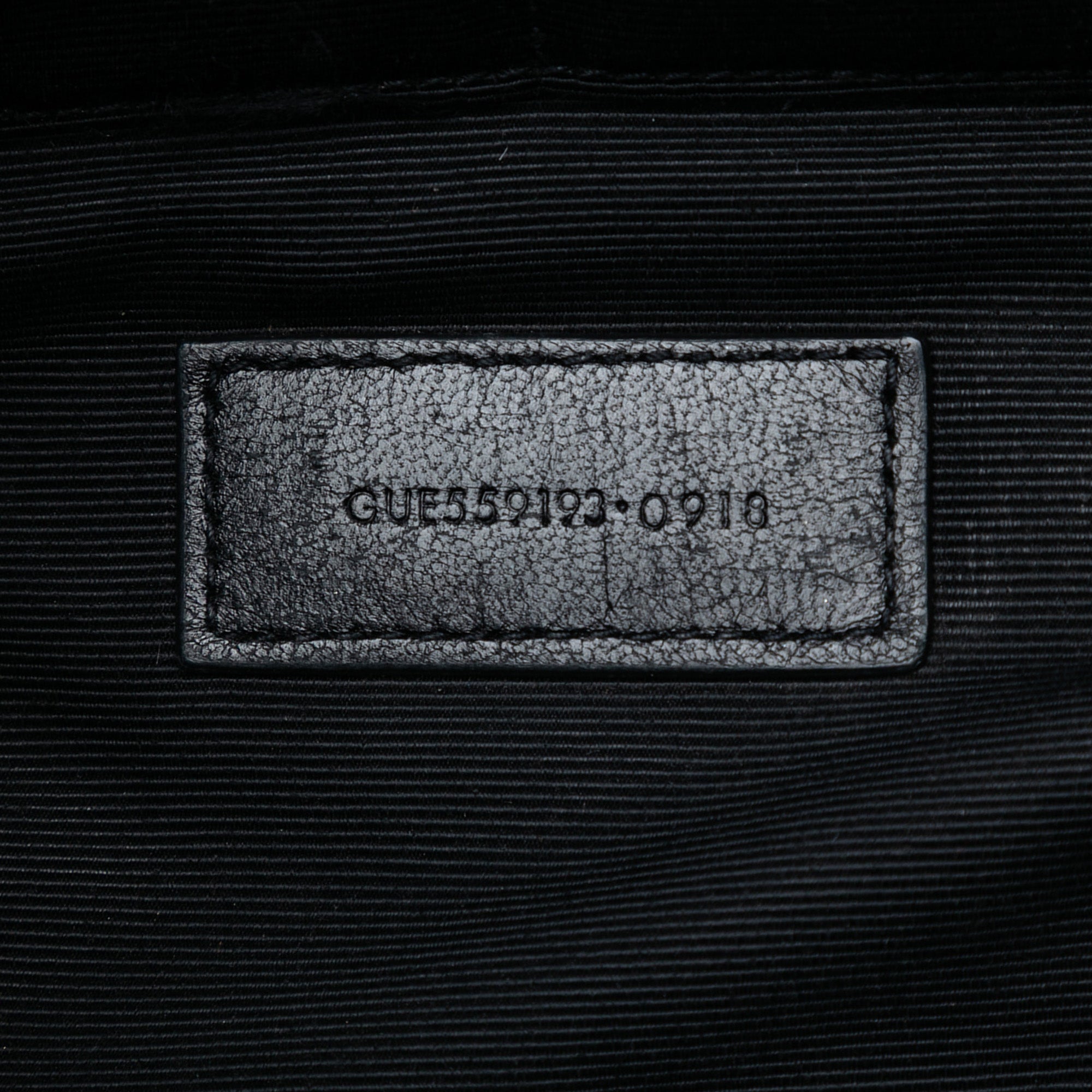 Chevron Calfskin Monogram Zip A4 Pouch