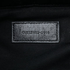 Chevron Calfskin Monogram Zip A4 Pouch