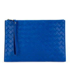 Intrecciato Leather Clutch