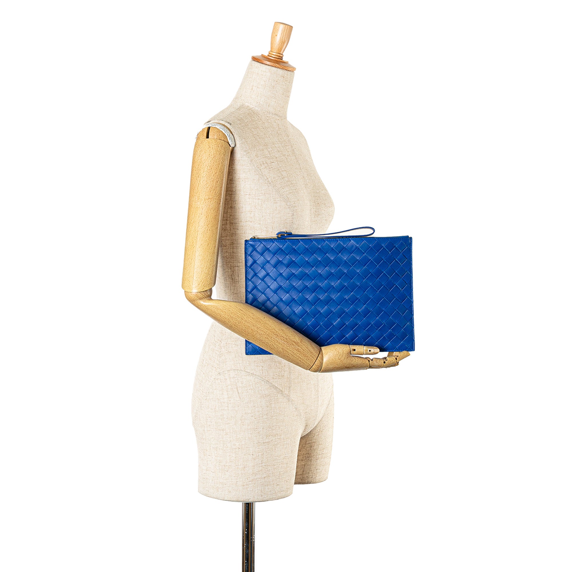 Intrecciato Leather Clutch