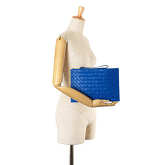 Intrecciato Leather Clutch