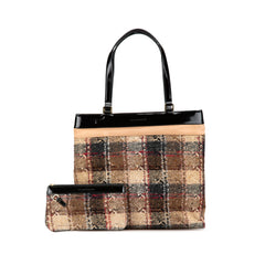 Plaid Tweed Tote