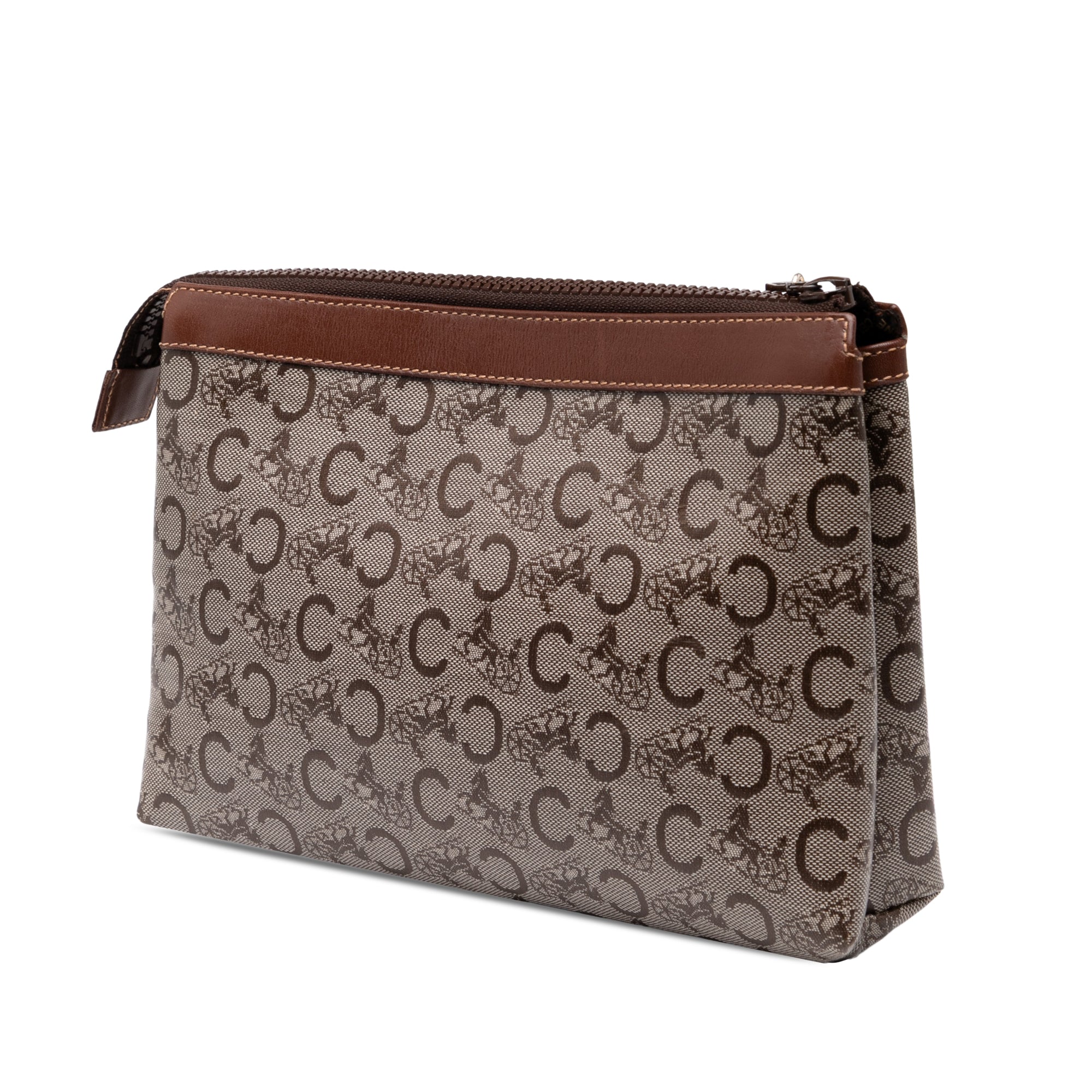 C Carriage Coated Canvas Clutch