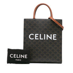Small Triomphe Coated Canvas Vertical Cabas Satchel