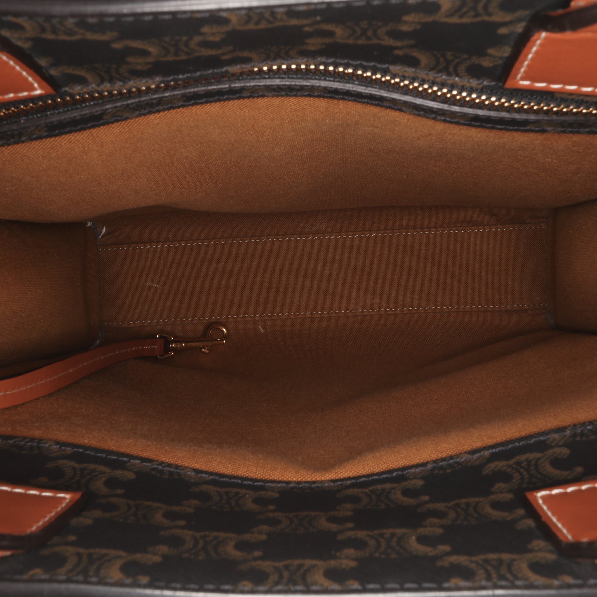 Small Triomphe Coated Canvas Vertical Cabas Satchel