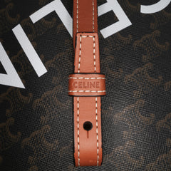 Small Triomphe Coated Canvas Vertical Cabas Satchel