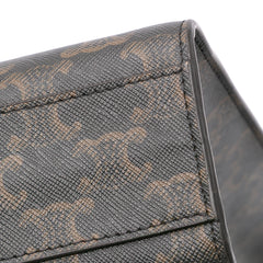 Small Triomphe Coated Canvas Vertical Cabas Satchel