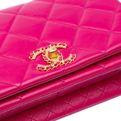 Small Quilted Lambskin On And On Chain Flap