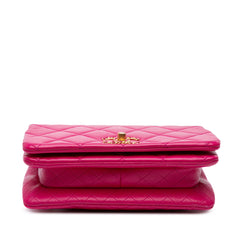 Small Quilted Lambskin On And On Chain Flap