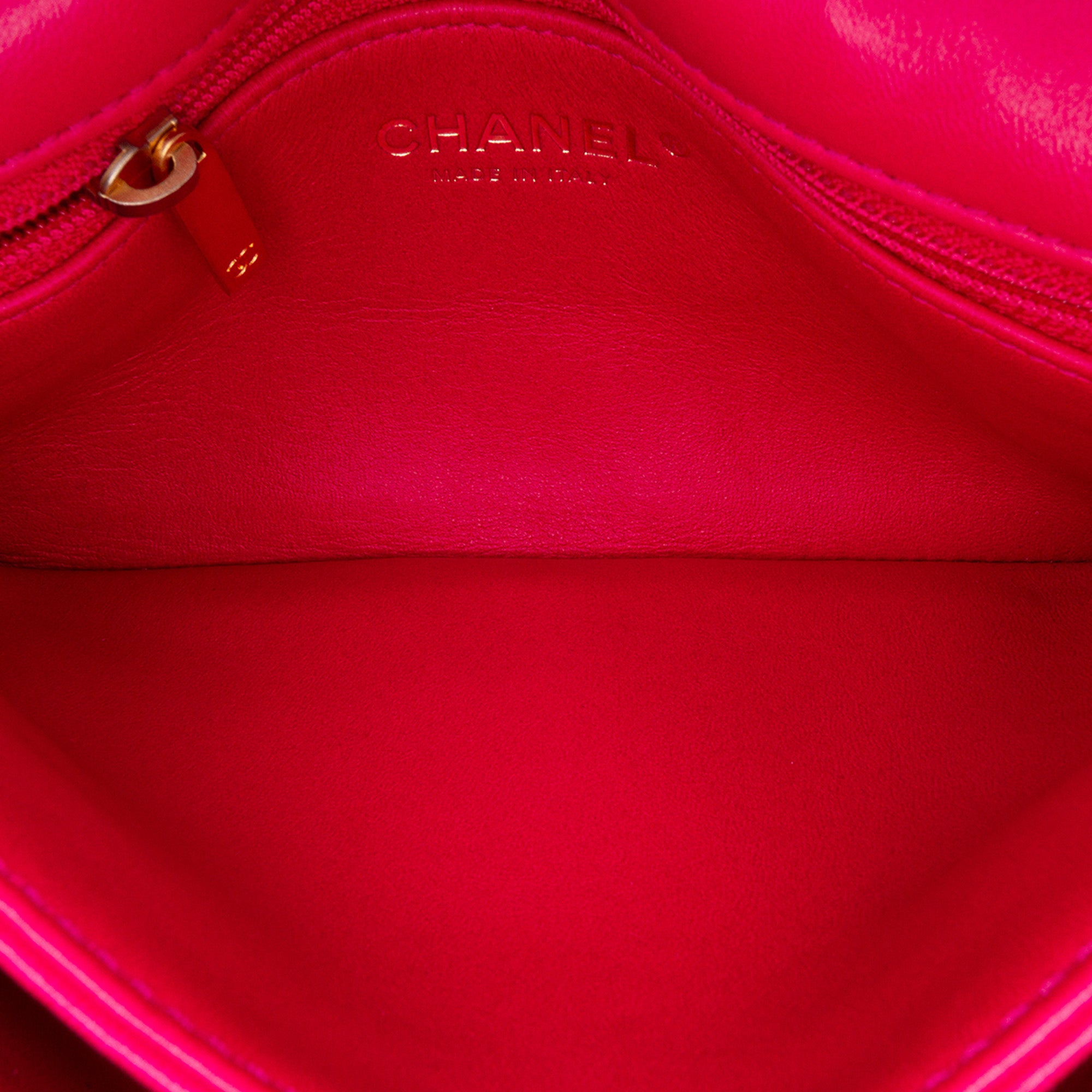 Small Quilted Lambskin On And On Chain Flap