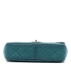 CC Quilted Lambskin East West Single Flap