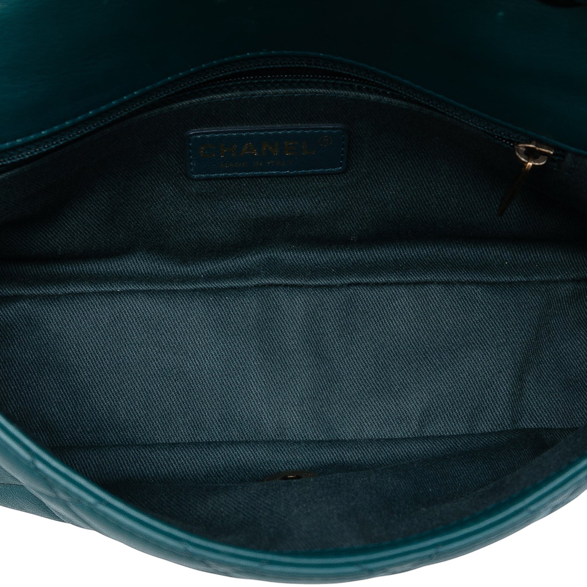 CC Quilted Lambskin East West Single Flap