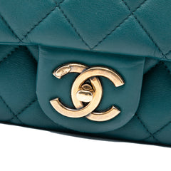 CC Quilted Lambskin East West Single Flap