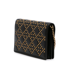 Studded Calfskin Cannage Lady Dior Wallet on Chain