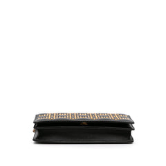 Studded Calfskin Cannage Lady Dior Wallet on Chain