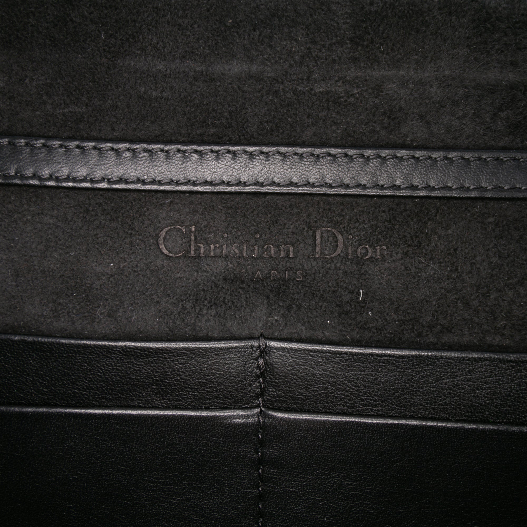 Studded Calfskin Cannage Lady Dior Wallet on Chain