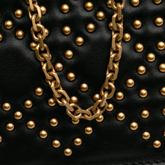 Studded Calfskin Cannage Lady Dior Wallet on Chain