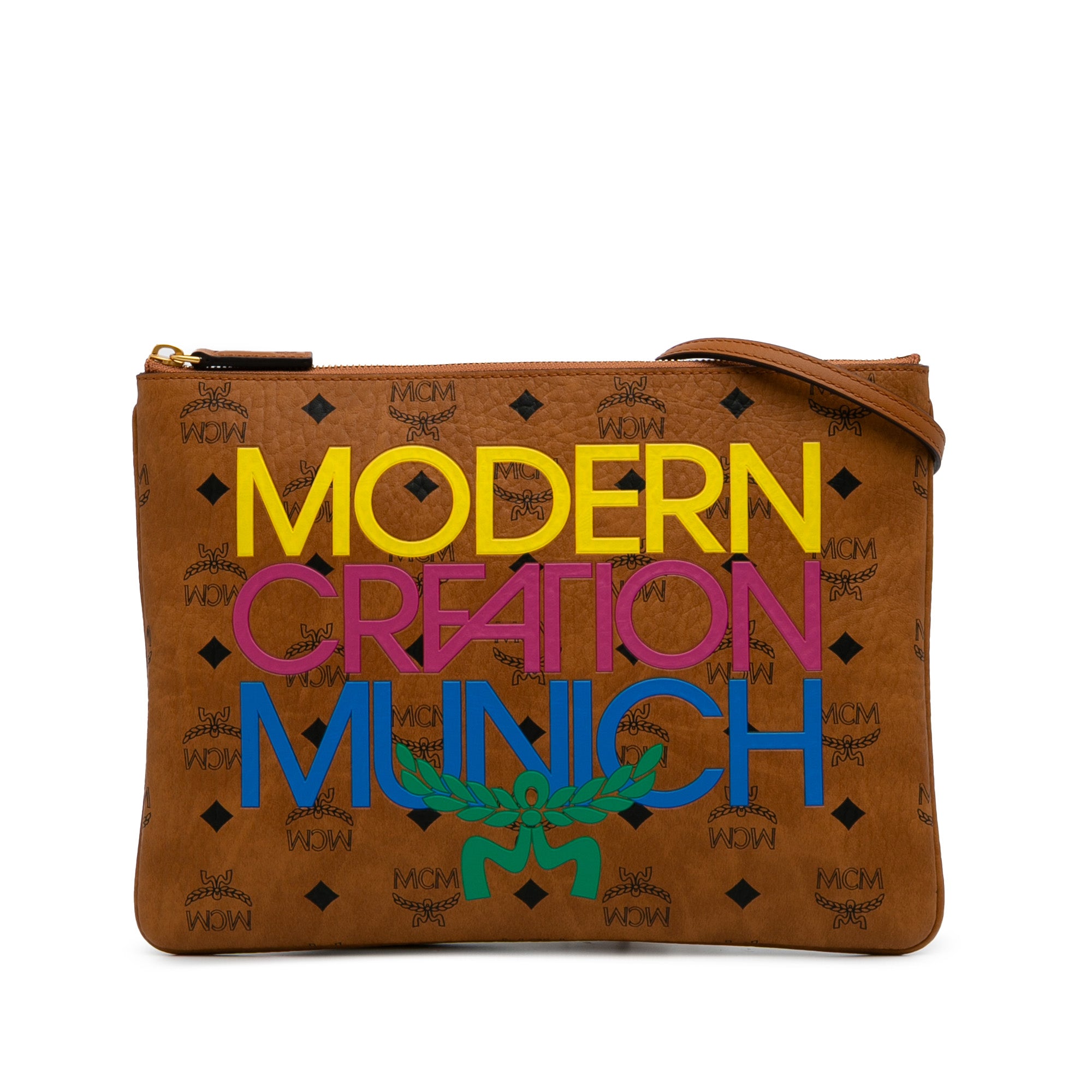 Maxi Visetos Leather Arren Zip Pouch